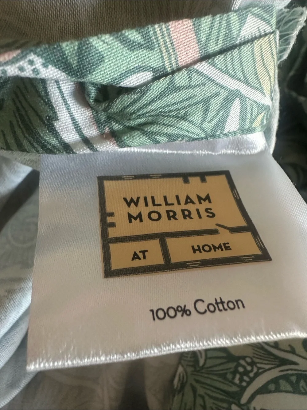 William Morris Floral Vine Green Duvet Cover - King